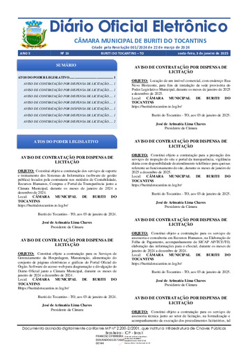 Diário Oficial - Edição 10